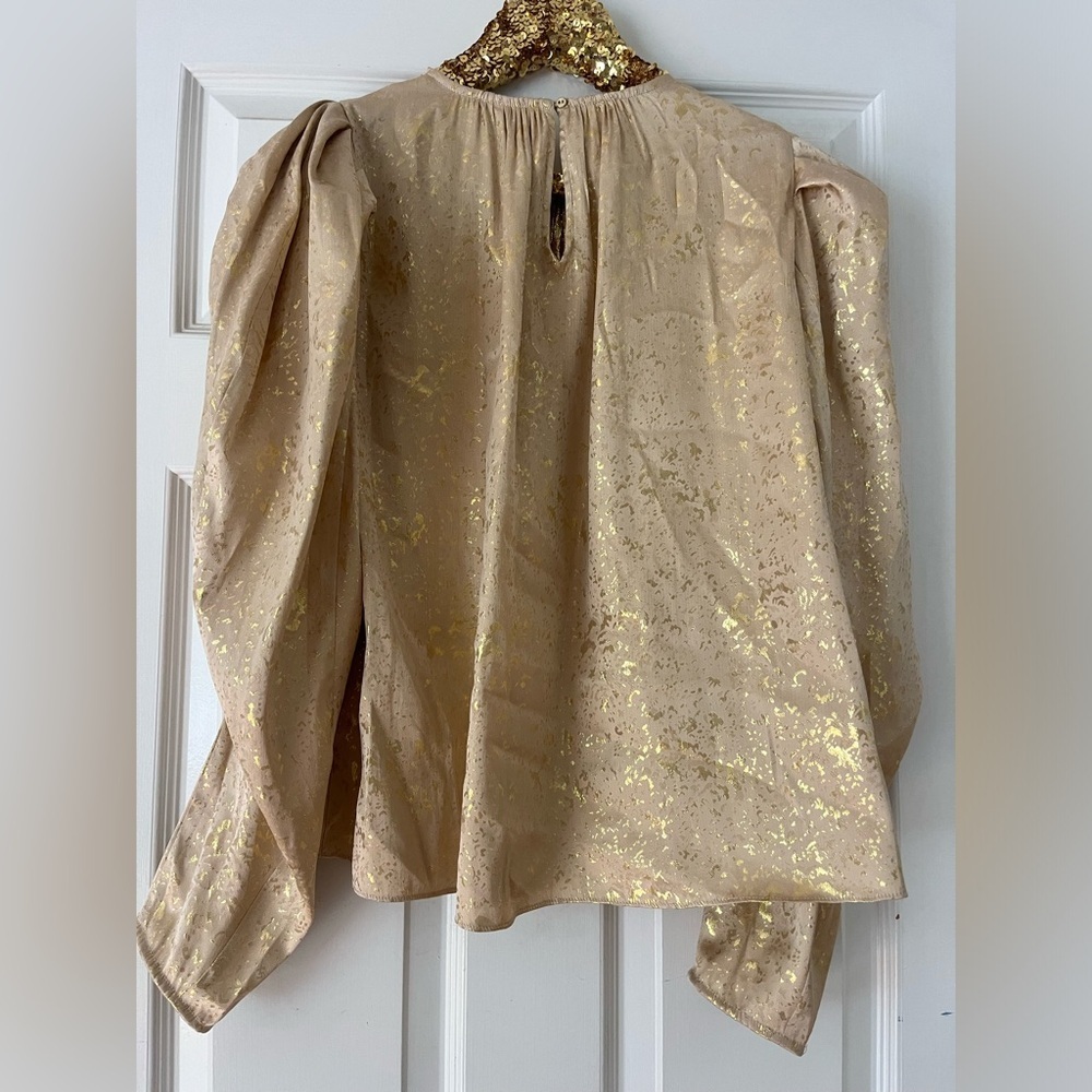 Ulla Johnson Ivy Gilded Balloon Sleeve Blouse - Picture 5 of 8